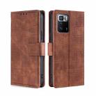 For Xiaomi Redmi Note 10 Pro 5G Skin Feel Crocodile Texture Magnetic Clasp Horizontal Flip PU Leather Case with Holder & Card Slots & Wallet(Brown) - 1