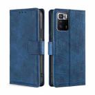 For Xiaomi Redmi Note 10 Pro 5G Skin Feel Crocodile Texture Magnetic Clasp Horizontal Flip PU Leather Case with Holder & Card Slots & Wallet(Blue) - 1