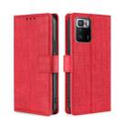 For Xiaomi Redmi Note 10 Pro 5G Skin Feel Crocodile Texture Magnetic Clasp Horizontal Flip PU Leather Case with Holder & Card Slots & Wallet(Red) - 1
