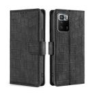 For Xiaomi Redmi Note 10 Pro 5G Skin Feel Crocodile Texture Magnetic Clasp Horizontal Flip PU Leather Case with Holder & Card Slots & Wallet(Black) - 1