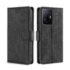 For Xiaomi Mi 11T Skin Feel Crocodile Texture Magnetic Clasp Horizontal Flip PU Leather Case with Holder & Card Slots & Wallet(Black) - 1