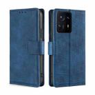 For Xiaomi Mi Mix 4 Skin Feel Crocodile Texture Magnetic Clasp Horizontal Flip PU Leather Case with Holder & Card Slots & Wallet(Blue) - 1