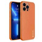 For iPhone 13 Pro DUX DUCIS YOLO Series PU + PC + TPU All-inclusive Electroplating Shockproof Protective Case (Orange) - 1