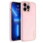 For iPhone 13 Pro DUX DUCIS YOLO Series PU + PC + TPU All-inclusive Electroplating Shockproof Protective Case (Pink) - 1