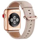 Round Buckle Leather Watch Band For Apple Watch Series 8&7 41mm / SE 2&6&SE&5&4 40mm / 3&2&1 38mm(Pink) - 1