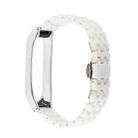 For Xiaomi Mi Band 4 / 3 Ceramics Watch Band(Five Beads White) - 1