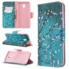 For Xiaomi Redmi 8A Colored Drawing Pattern Horizontal Flip PU Leather Case with Holder & Card Slots & Wallet(Plum Blossom) - 1