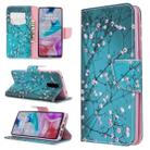 For Xiaomi Redmi 8 Colored Drawing Pattern Horizontal Flip PU Leather Case with Holder & Card Slots & Wallet(Plum Blossom) - 1