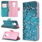 For Nokia 6.2 / 7.2 Colored Drawing Pattern Horizontal Flip PU Leather Case with Holder & Card Slots & Wallet(Plum Blossom) - 1