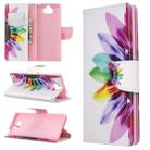 For Sony Xperia 20 Colored Drawing Pattern Horizontal Flip PU Leather Case with Holder & Card Slots & Wallet(Sunflower) - 1