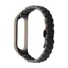 For Xiaomi Mi Band 4 / 3 Seven-beads Stainless Steel Watch Band(Black) - 1