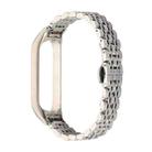 For Xiaomi Mi Band 4 / 3 Seven-beads Stainless Steel Watch Band(Silver) - 1