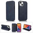 For iPhone 13 mini Strong Magnetic Closure PU + TPU Leather Case with Card Slots & Holder (Blue) - 1