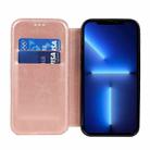For iPhone 13 Pro Strong Magnetic Closure PU + TPU Leather Case with Card Slots & Holder (Rose Gold) - 3