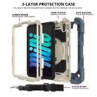 For iPad mini 6 Shockproof PC + Silicone Combination Tablet Case with Holder & Hand Strap & Shoulder Strap(Daisy Blue) - 3