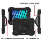 For iPad mini 6 Shockproof PC + Silicone Combination Tablet Case with Holder & Hand Strap & Shoulder Strap(Black) - 2