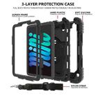 For iPad mini 6 Shockproof PC + Silicone Combination Tablet Case with Holder & Hand Strap & Shoulder Strap(Black) - 3