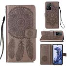 For Xiaomi Mi 11T Dream Catcher Printing Horizontal Flip Leather Case with Holder & Card Slots & Wallet & Lanyard(Grey) - 1