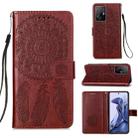 For Xiaomi Mi 11T Dream Catcher Printing Horizontal Flip Leather Case with Holder & Card Slots & Wallet & Lanyard(Red) - 1