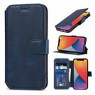 For iPhone 13 mini Shockproof PU + TPU Leather Case with Card Slots & Holder & Photo Frame & Wallet (Blue) - 1