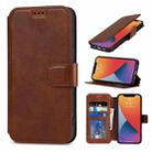 For iPhone 13 Shockproof PU + TPU Leather Case with Card Slots & Holder & Photo Frame & Wallet(Coffee) - 1