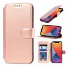 For iPhone 13 Shockproof PU + TPU Leather Case with Card Slots & Holder & Photo Frame & Wallet(Rose Gold) - 1