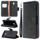 For Xiaomi Redmi  8A Litchi Texture Pure Color Horizontal Flip PU Leather Case with Holder & Card Slots & Wallet & Lanyard(Black) - 1