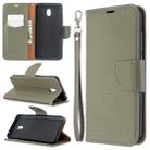 For Xiaomi Redmi  8A Litchi Texture Pure Color Horizontal Flip PU Leather Case with Holder & Card Slots & Wallet & Lanyard(Gray) - 1