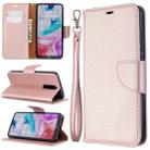 For Xiaomi Redmi  8 Litchi Texture Pure Color Horizontal Flip PU Leather Case with Holder & Card Slots & Wallet & Lanyard(Rose Gold) - 1