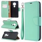 For Nokia 6.2/ 7.2 Litchi Texture Pure Color Horizontal Flip PU Leather Case with Holder & Card Slots & Wallet & Lanyard(Green) - 1