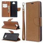 For Sony Xperia 20 Litchi Texture Pure Color Horizontal Flip PU Leather Case with Holder & Card Slots & Wallet & Lanyard(Brown) - 1