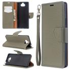 For Sony Xperia 20 Litchi Texture Pure Color Horizontal Flip PU Leather Case with Holder & Card Slots & Wallet & Lanyard(Gray) - 1