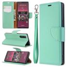 For Sony Xperia 5 / XZ5 Litchi Texture Pure Color Horizontal Flip PU Leather Case with Holder & Card Slots & Wallet & Lanyard(Green) - 1