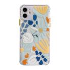 Shockproof TPU Pattern Protective Case For iPhone 12 mini(Sunflower) - 1