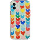 Shockproof TPU Pattern Protective Case For iPhone 12(Camouflage Small Love) - 1