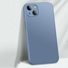 AG Matte Glass Liquid Silicone Skin Feel Magsafe Phone Case For iPhone 13(Lavender Blue) - 1