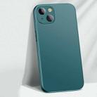 AG Matte Glass Liquid Silicone Skin Feel Magsafe Phone Case For iPhone 13(Dark Green) - 1