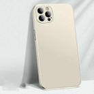 AG Matte Glass Liquid Silicone Skin Feel Magsafe Phone Case For iPhone 13 Pro(Antique White) - 1