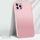 AG Matte Glass Liquid Silicone Skin Feel Magsafe Phone Case For iPhone 13 Pro(Girly Pink) - 1