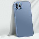 AG Matte Glass Liquid Silicone Skin Feel Magsafe Phone Case For iPhone 13 Pro(Lavender Blue) - 1