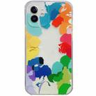 Shockproof TPU Pattern Protective Case For iPhone 13 Pro(Circle Graffiti-Blue and Green) - 1
