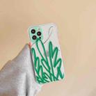 Shockproof TPU Pattern Protective Case For iPhone 12(Hand Drawn Green Lines) - 2
