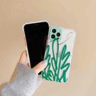 Shockproof TPU Pattern Protective Case For iPhone 12(Hand Drawn Green Lines) - 3
