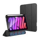 DUX DUCIS Strong Magnetic Series Horizontal Flip Magnetic PU + TPU + PC Leather Tablet Case with Three-folding Holder & Pen Slot For iPad Mini 6(Black) - 1