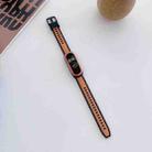 For Xiaomi Mi Band 4 / 3 Universal Two-color Silicone Replacement Wristband(Orange+Black) - 1