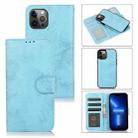 For iPhone 13 Pro Max Retro 2 in 1 Detachable Magnetic Horizontal Flip TPU + PU Leather Case with Holder & Card Slots & Photo Frame & Wallet (Sky Blue) - 1