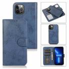 For iPhone 13 Pro Max Retro 2 in 1 Detachable Magnetic Horizontal Flip TPU + PU Leather Case with Holder & Card Slots & Photo Frame & Wallet (Dark Blue) - 1