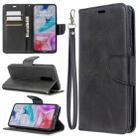 For Xiaomi Redmi 8 Lambskin Texture Pure Color Horizontal Flip PU Leather Case with Holder & Card Slots & Wallet & Lanyard(Black) - 1