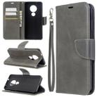 For Nokia 6.2 / 7.2 Lambskin Texture Pure Color Horizontal Flip PU Leather Case with Holder & Card Slots & Wallet & Lanyard(Gray) - 1