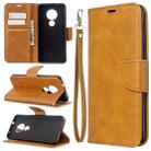 For Nokia 6.2 / 7.2 Lambskin Texture Pure Color Horizontal Flip PU Leather Case with Holder & Card Slots & Wallet & Lanyard(Yellow) - 1